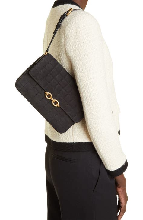 le maillon nubuck shoulder bag